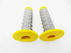Yellow Grey Diamond Handlebar Grip Set for Suzuki RM370