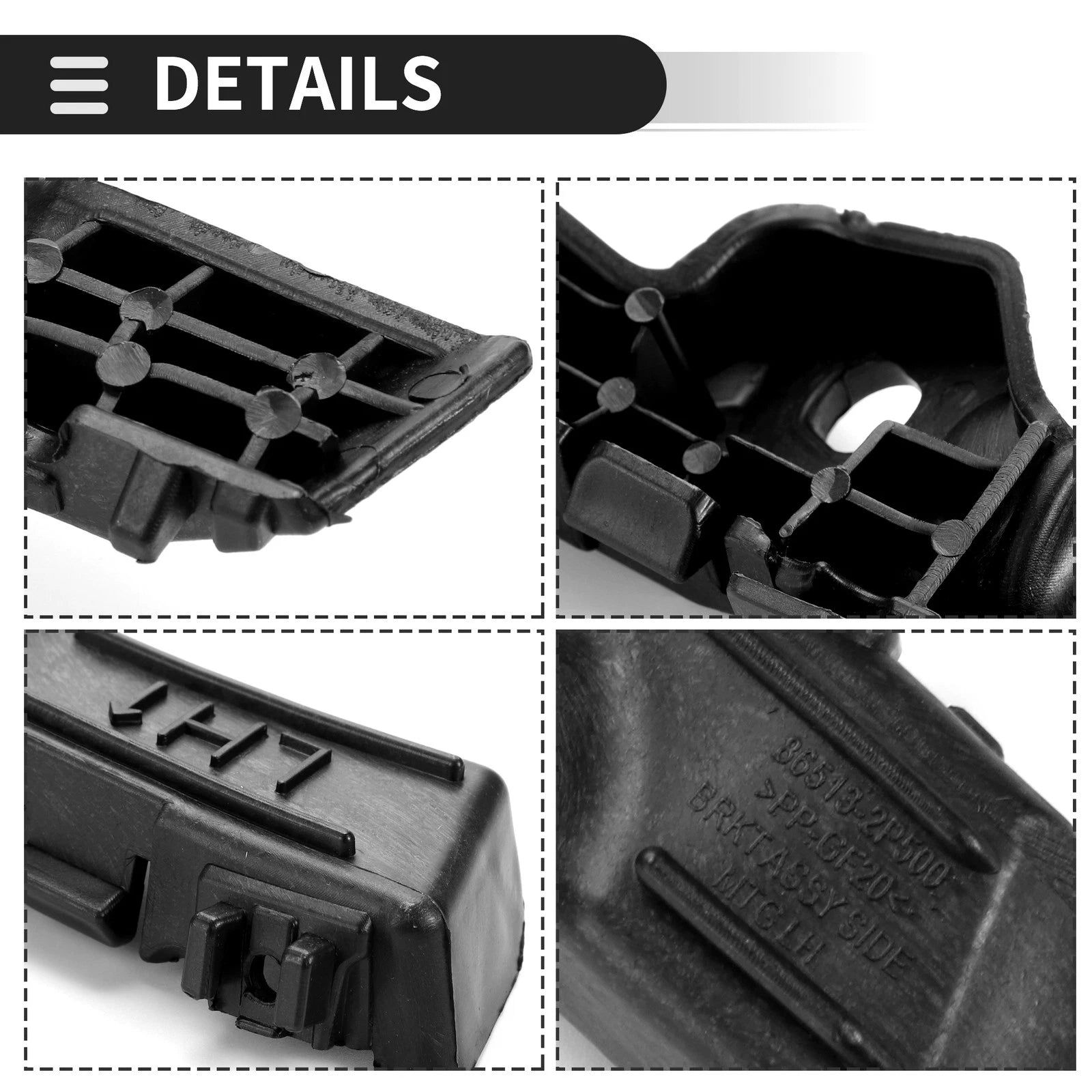 1pc Left Front Bumper Retainer Bracket No. 865132P500 for Kia Sorento (2014–2015)