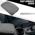 Center Console Armrest Cover Pad for Toyota Highlander (2008–2013) Faux Leather Gray