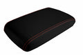 Console Lid Armrest Cover for Dodge Challenger (2008–2014) Carbon Fiber Red Stitch