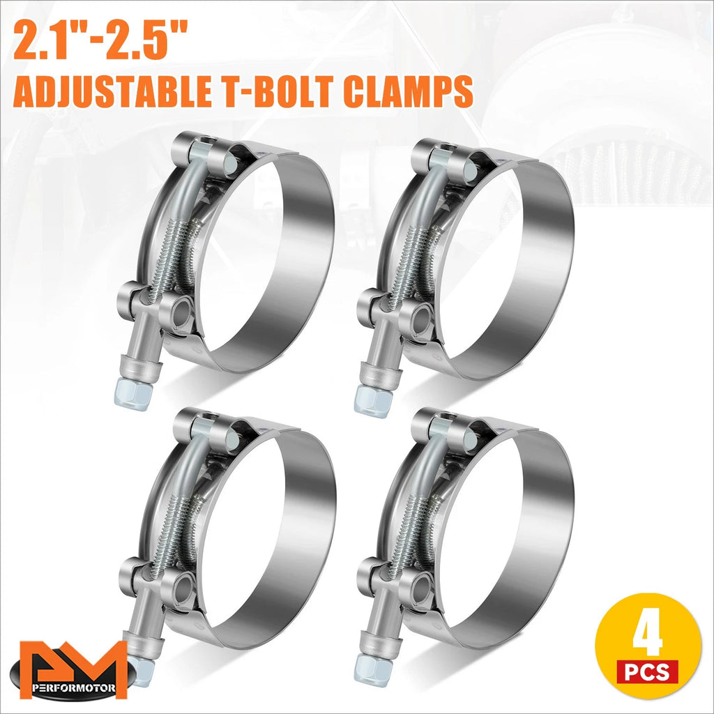 2" Stainless Steel T-Bolt Clamps for Turbo Intake (Universal) 54-63mm
