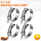 2" Stainless Steel T-Bolt Clamps for Turbo Intake (Universal) 54-63mm