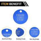 Engine Start Stop Button Control Switch Knob Cover for Ford F-150 (2016–2021) Blue
