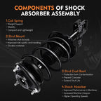 Set of 4 Struts Shocks Springs & Mounts for Toyota Corolla (2014–2019)