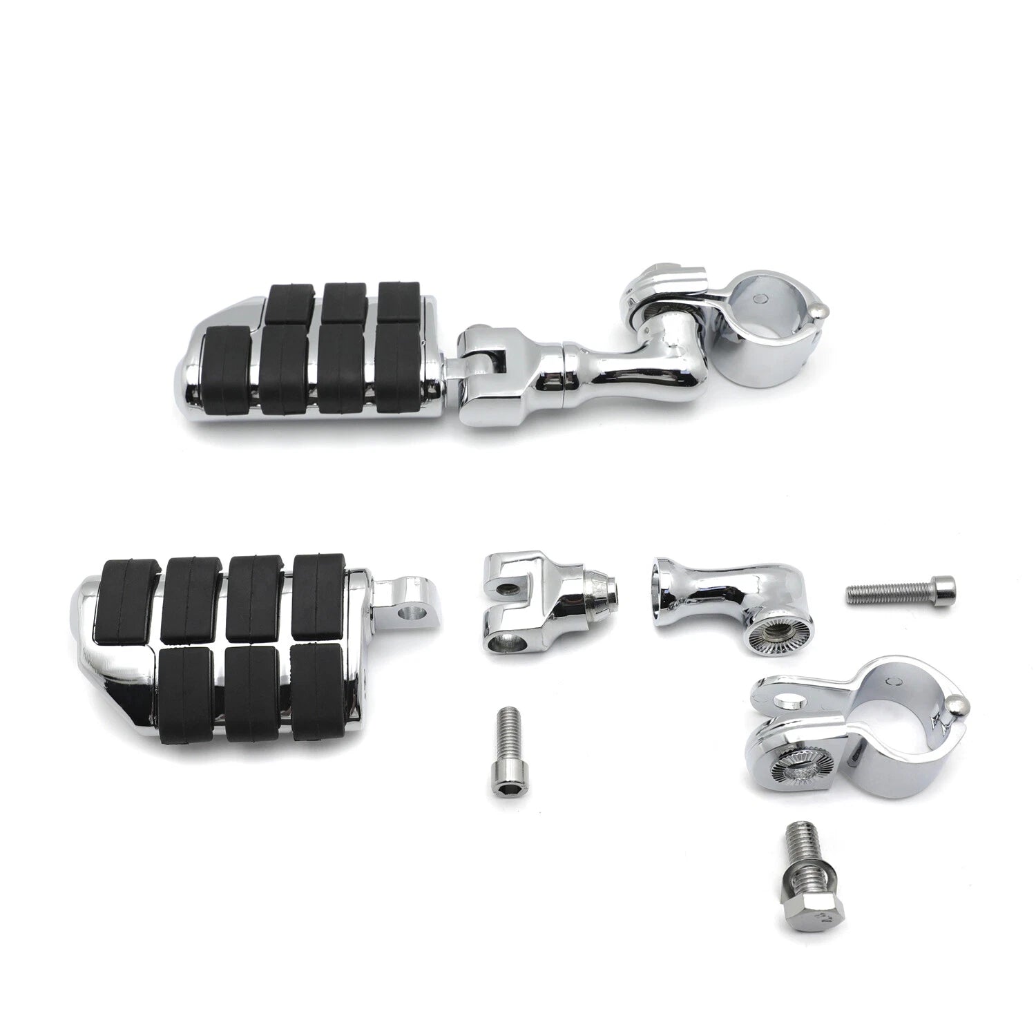 1.25" Offset Foot Peg Mounts Clamps for Harley Sportster XL 1200 883 (2004–2023)