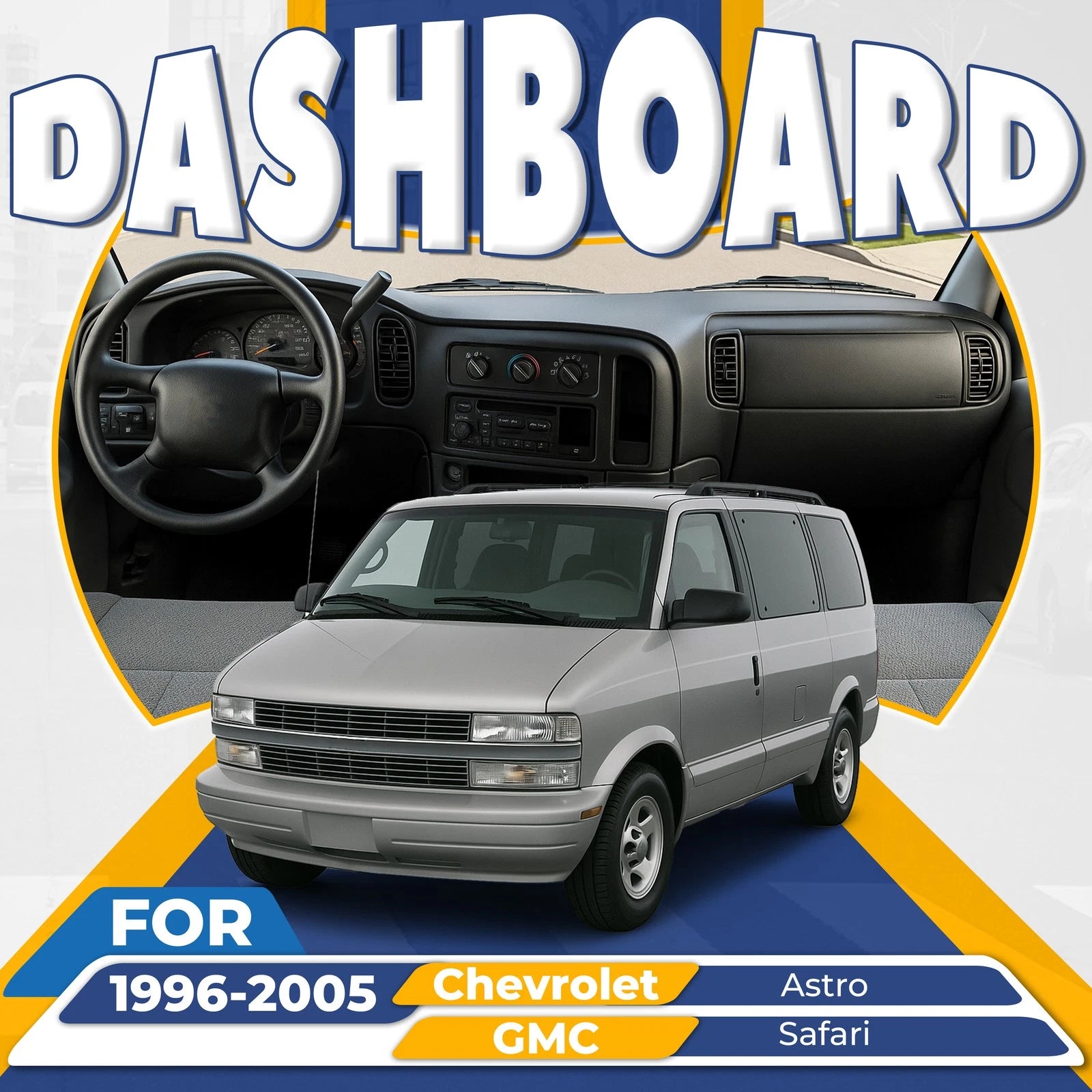 Dashboard Radio Dash Panel Bezel for Chevrolet Astro/GMC Safari (1996–2005)