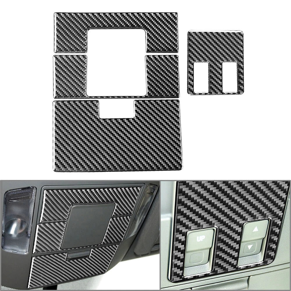 Set of 4 Black Reading Light Panel Cover Trim for Toyota Tundra (2014–2021)