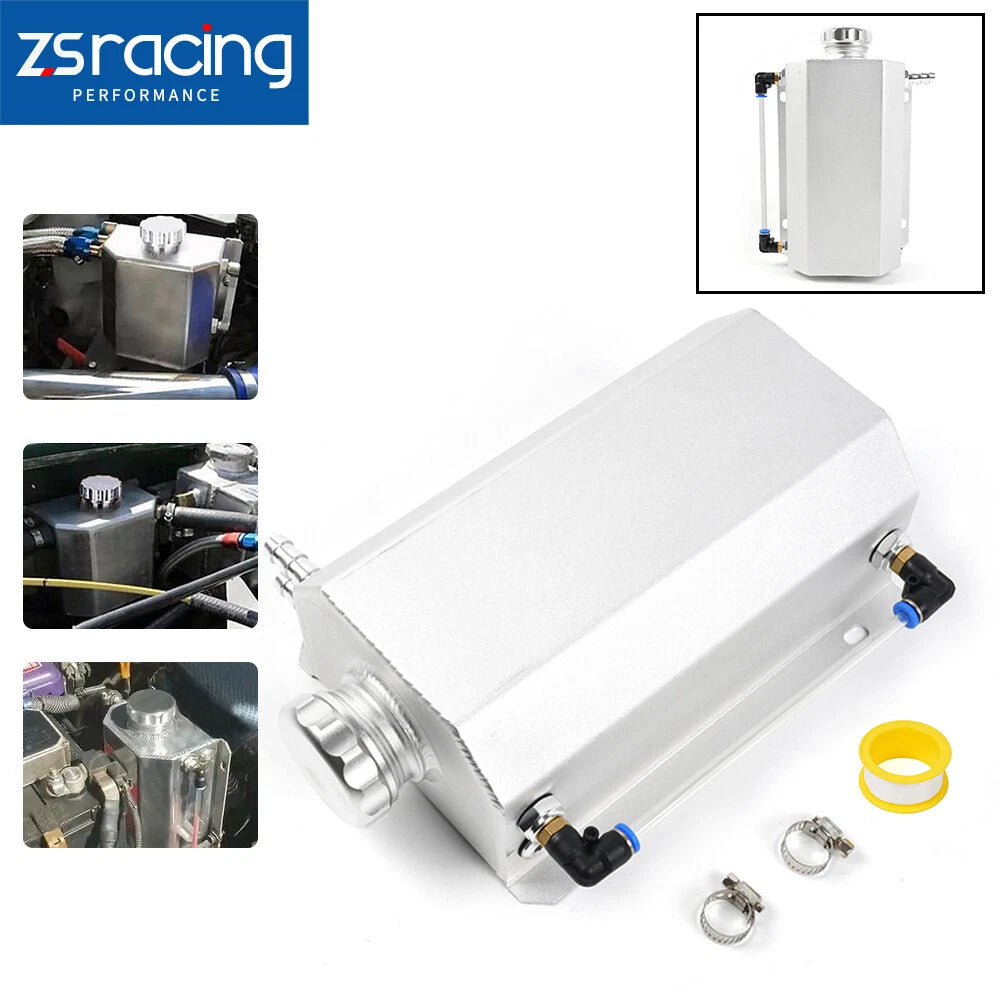 2L Aluminum Radiator Coolant Overflow Tank