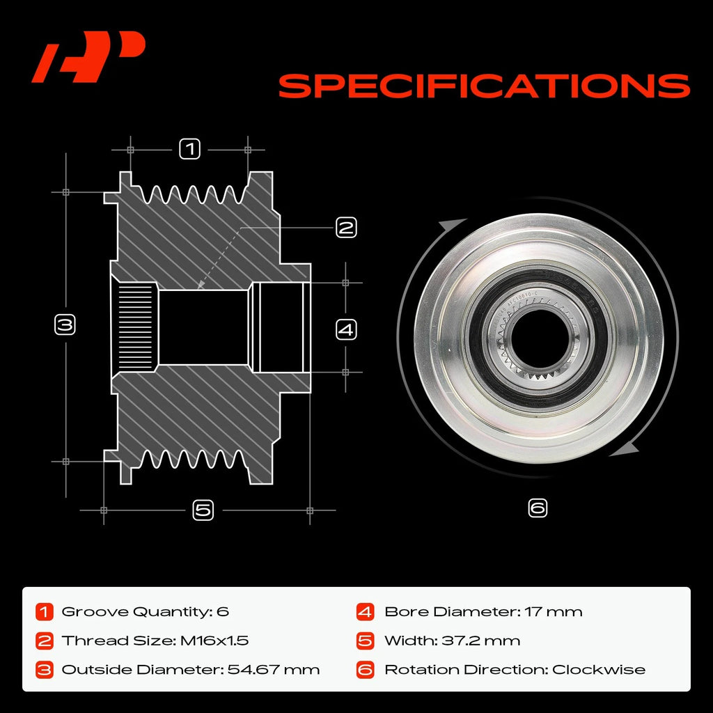 Alternator Clutch Pulley for Ford Focus (2002-2004)