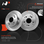 Rear Disc Brake Rotor & Ceramic Pad Set for Honda Civic (2004-2005)