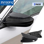 2X Carbon Fiber Side Mirror Cover Caps for Honda Civic (2016–2021)