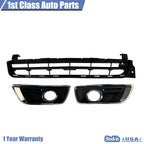 Front Lower Bumper Grill with Fog Light Covers for Chevy Malibu (2013–2015)