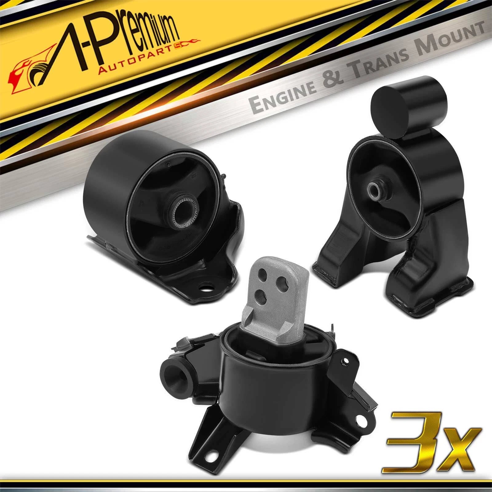 3X Engine Motor & Transmission Mount for Kia Forte (2010–2013)