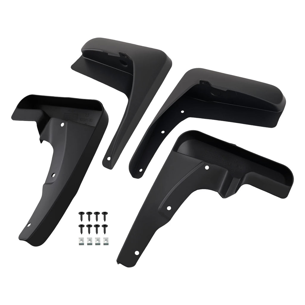 Set of 4 Black Mud Flaps for Toyota Venza (2008–2016) w/ Mounting Kit