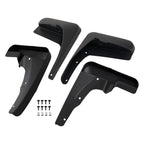 Set of 4 Black Mud Flaps for Toyota Venza (2008–2016) w/ Mounting Kit