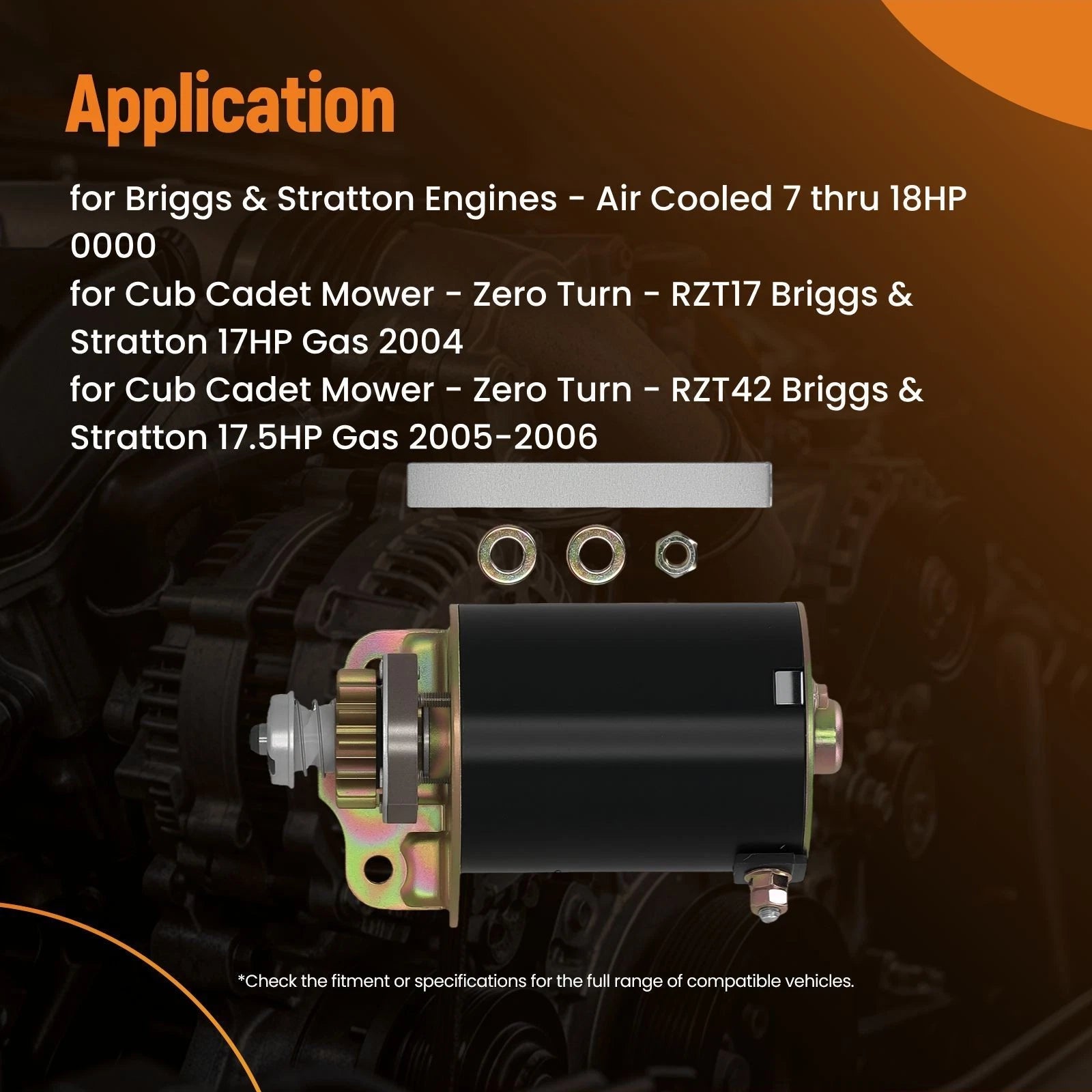 Starter for Cub Cadet, John Deere (Briggs & Stratton)