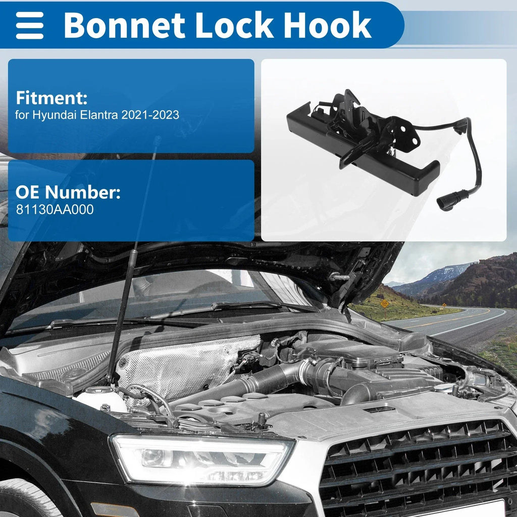 Hood Latch Assembly for Hyundai Elantra (2021-2023) 1 x Quality Replacement