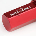 20 PCS Closed End M12x1.25 50mm Tall Red Aluminum Lug Nuts + Adapter