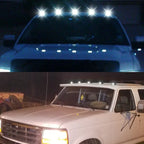 5 Cab Roof Light Marker for Ford Super Duty (1973–1997) - Smoke White w/ Base Housing