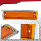 Set of 2 Front Bumper Side Marker Lights for Chevy GMC C/K 10 (1981-1991)