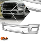 Polished Front Bumper Face Bar w/Park Sensor Hole Chrome for Ram 2500 3500 (2019–2026)