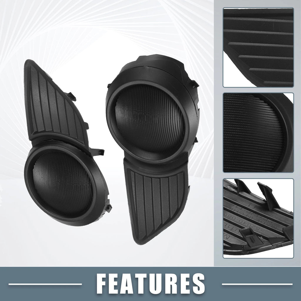 Pair Fog Light Grille Covers for Toyota Sienna (2011–2020) 52128-08020 52127-08020