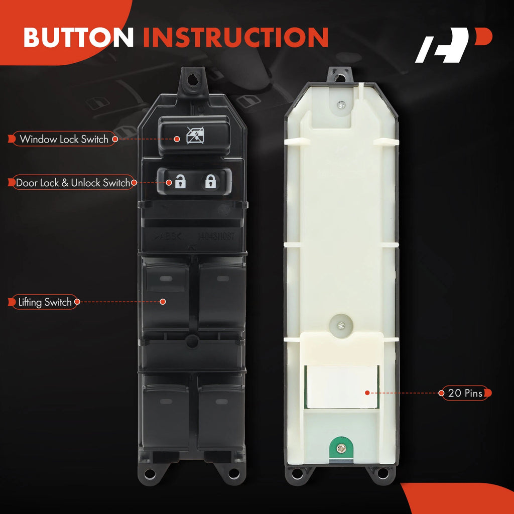 Front Left Power Window Switch for Toyota 4Runner (2014–2014)
