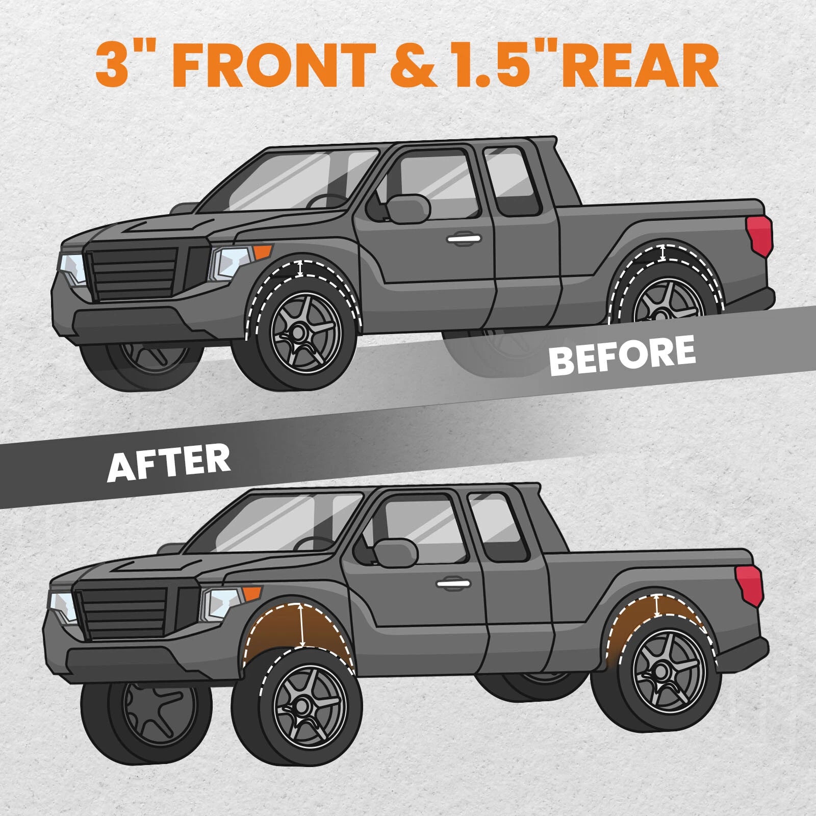 3" Suspension Lift Kit for Dodge Ram 1500 2WD (2002-2005)