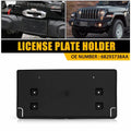 Front Bumper License Plate Mounting Bracket for Jeep Gladiator/Wrangler (2019–2023)