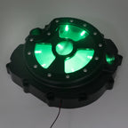 Black Clutch Cover with Green LED for Kawasaki ZX14R ZZR1400 (2006–2014)