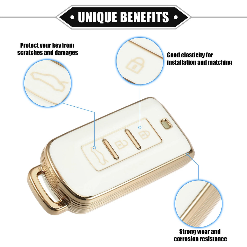 Remote Keyless Key Fob Cover Kit for Mitsubishi Outlander (2013–2021)