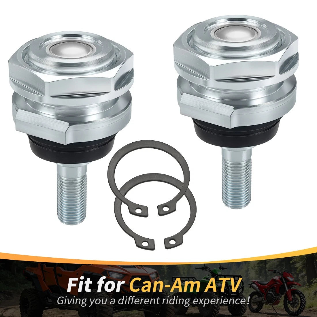 2X Upper Ball Joints for Can-Am Outlander 330 400 Max 500 (2005–2014) 0430-0562