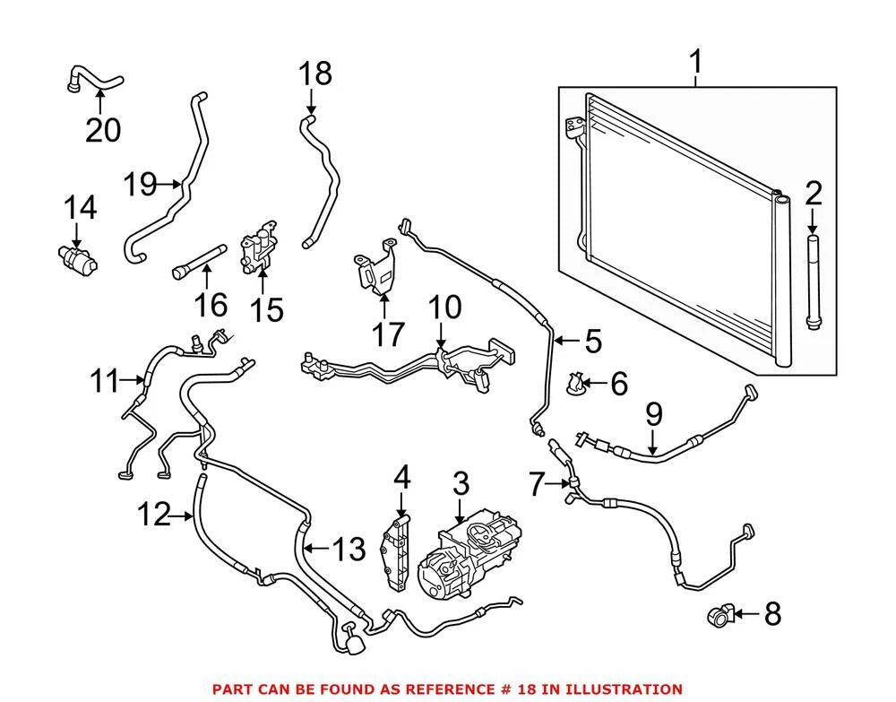 OEM HVAC Heater Hose for BMW (64216955921)