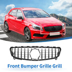 Front Upper Bumper Grille for Mercedes-Benz A-Class Chrome Silver (2013-2020)