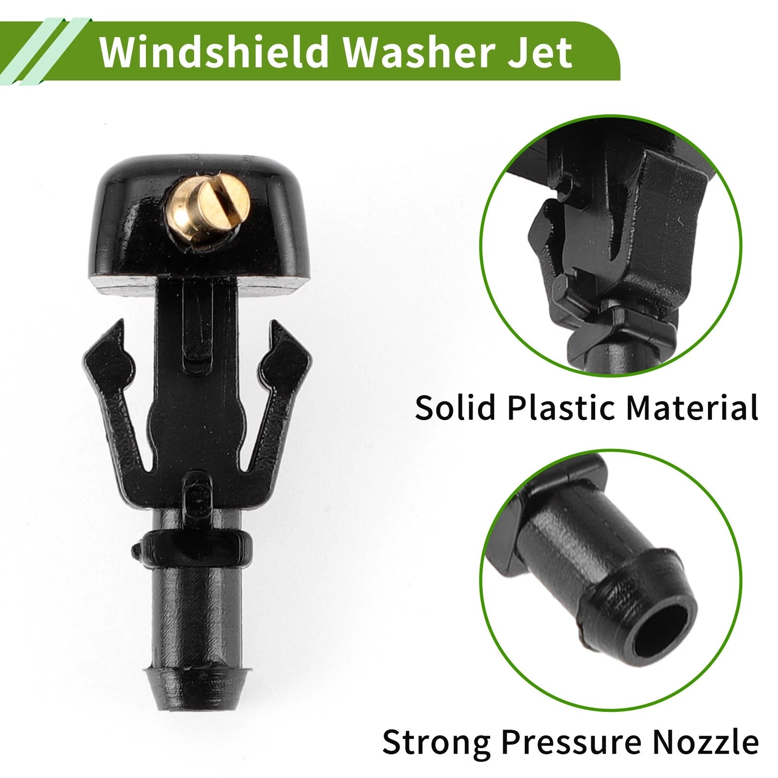 Windshield Washer Nozzle w/ Hose Connector for Ford (No. 3W7Z17603AA)