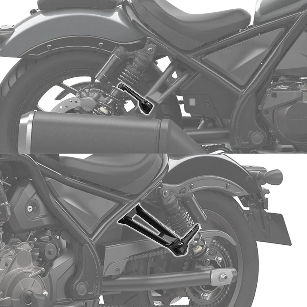 Rear Passenger Footpegs Footrest Bracket for Honda Rebel CMX1100 (2021–2025) Black
