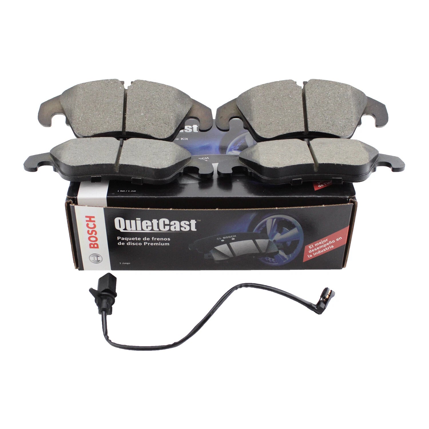 Set of 4 Bosch QuietCast Front Ceramic Brake Pads for Audi A4 A5 A6 Q5 S4 S5 (2008–2020)