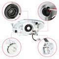 Replacement Headlight Set for Toyota Yaris Sedan (2007–2011) LH+RH Chrome Halogen