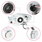 Replacement Headlight Set for Toyota Yaris Sedan (2007–2011) LH+RH Chrome Halogen