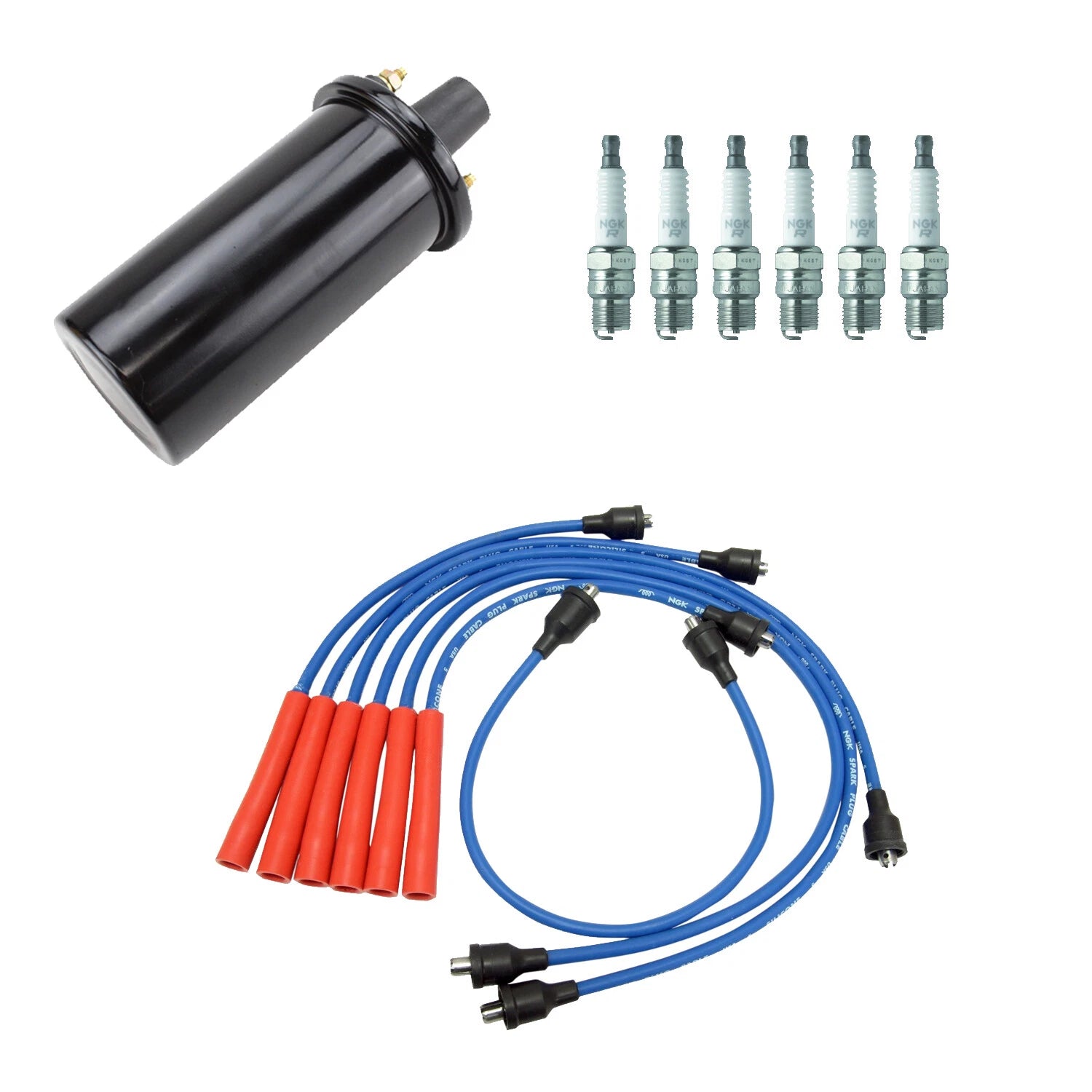 NGK Ignition Coil Wires & 6 Nickel Spark Plugs Kit for Apollo Blazer Sprint
