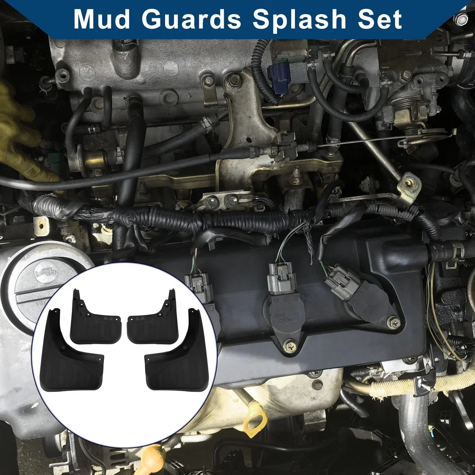 Mud Flaps Splash Guards for Mercedes-Benz GLK300 (2008-2013)