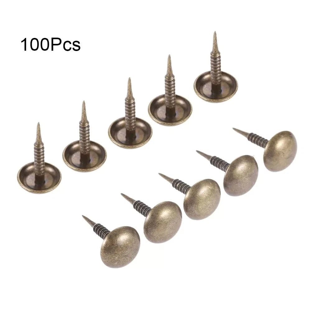 100X Antique Bronze Upholstery Nails Decorative Pin Tack Studs