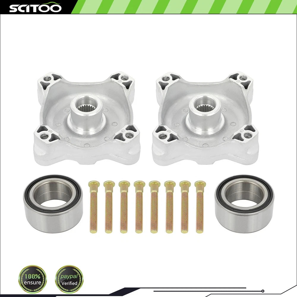 2X Front Wheel Bearings & Hubs for Polaris RZR S 800 (2009–2014) W/Stud