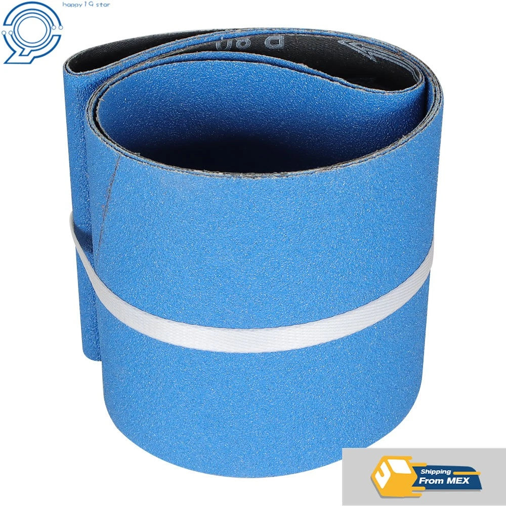 Set of 2 Sanding Belts for Automotive Use (6" X 48", 80 Grit)