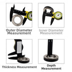 150mm Plastic Caliper with Clear Metric Markings for Quick Reading