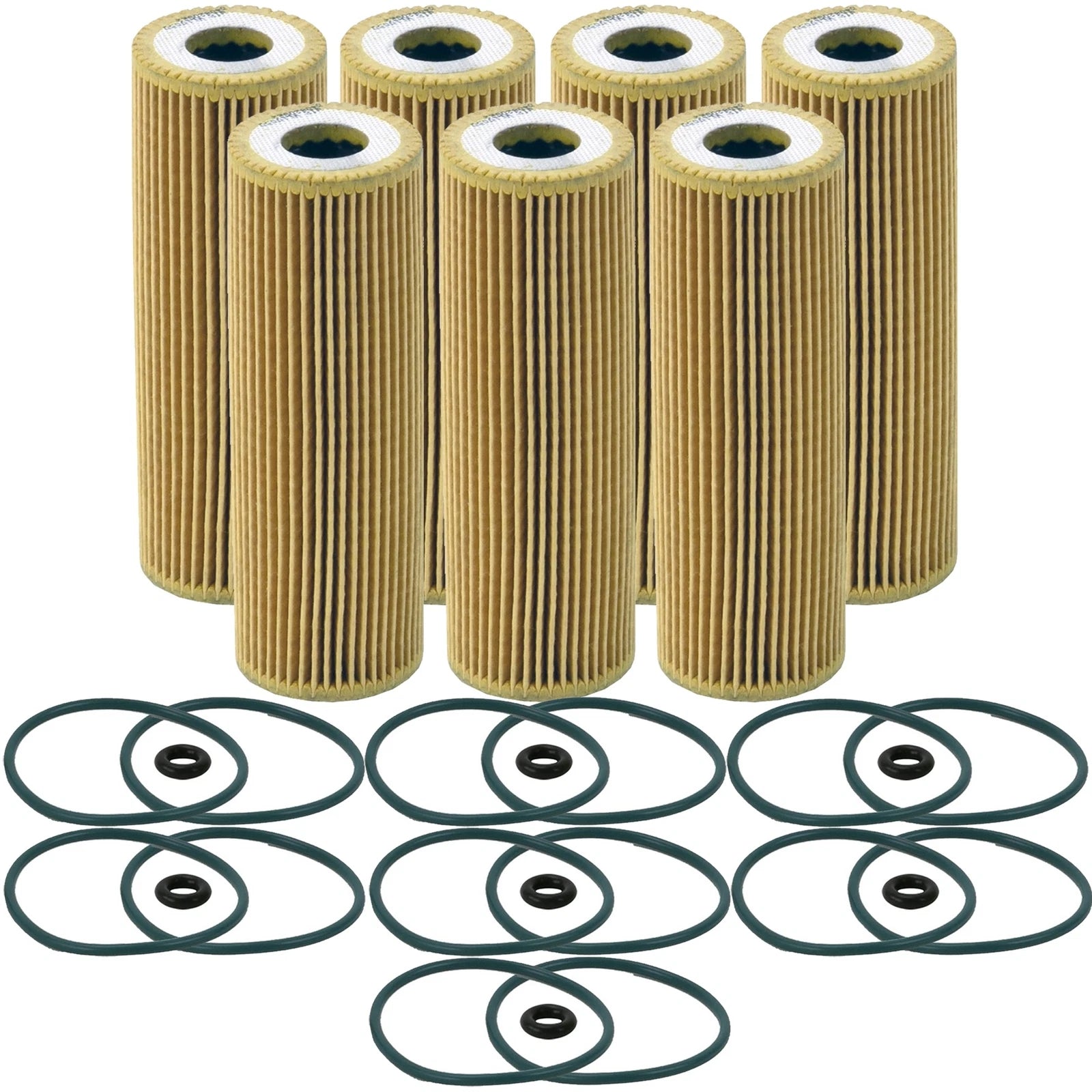 Set of 7 Engine Oil Filters for Ford Lincoln V6 Turbo