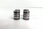 Tire Valve Stem Air Caps Set of 4 for Grey Billet Aluminum Truck ATV (—)