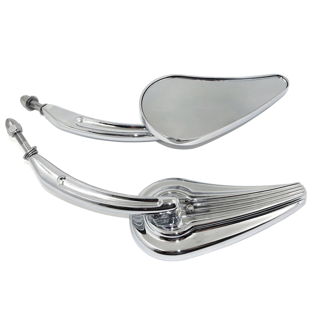 Custom Tailfin Mirrors for Harley Sportster 883 XLH Springer Softail V Rod