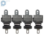 Set of 4 Retractable Golf Cart Seat Belts & Bracket Kit for E-Z-G-O Yamaha Club Car