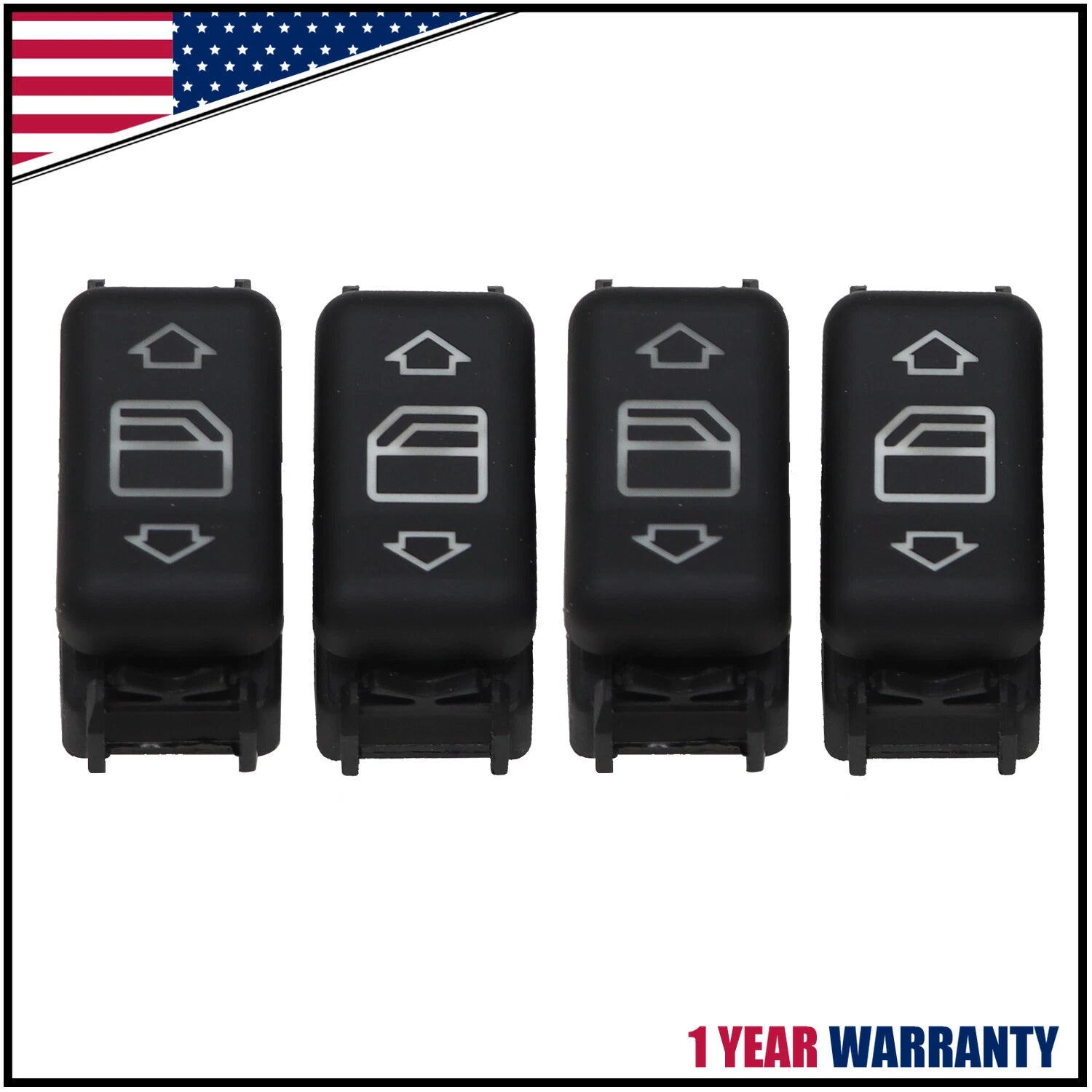 Set of 4 Power Window Switches for Mercedes W124 W126 (1985–1996) 1248204610